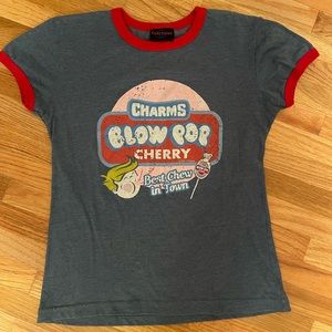 Vintage Charms Blow Pop Cherry Lollipop Shirt